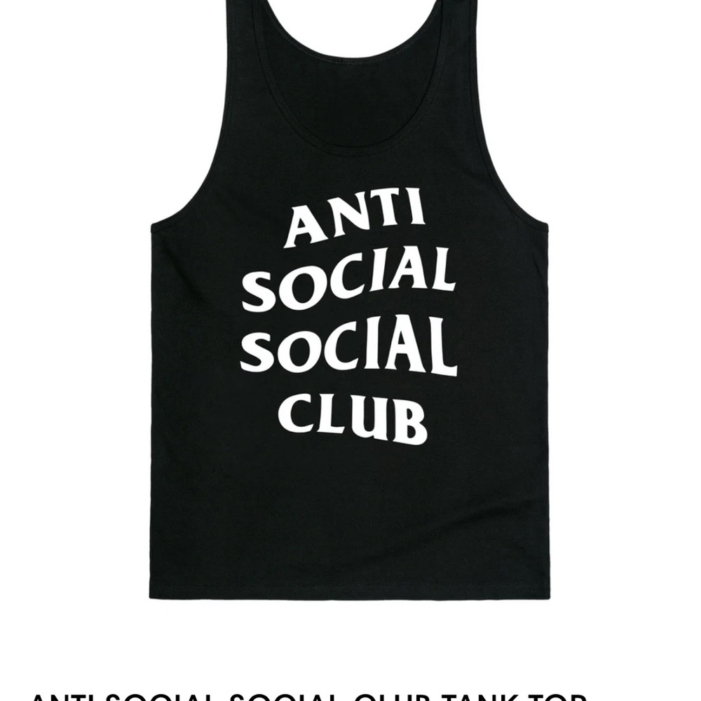 ANTI SOCIAL SOCIAL CLUB MIND GAMES ‘BLACK’ TANK TOP SIZE XXL BRAND NEW